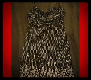 Black polka dot dress